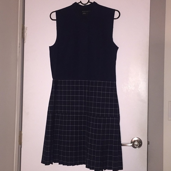 Armani Exchange navy pleated dress - Picture 3 of 6